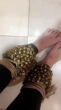 These are the bells worn while dancing Kathak